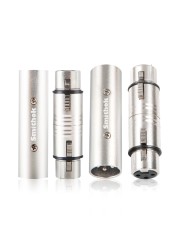 Smithok XLR Adapter 4 Pack(2-Pair), 2 XLR Male to Male Connector &amp; 2 XLR Female to Female Coupler, 3PIN XLR Adapter Gender Changer Connector,Compatible with Mixer, Microphone, Power Amplifier