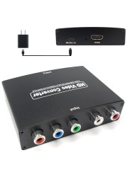 YOTOCAP Component to HDMI Converter, YPbPr+L/Audio HD Video Converter 5RCA RGB to HDMI Converter Adapter, Support HD 1080P, DTS, Dolby Digital