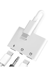 Headphone Adapter Lightning to 3.5mm AUX Audio Jack and Charger Extender Dongle Earphone Headset Splitter Compatible with iPhone 11 12 Mini pro max xs xr x se2 7 8 Plus for Ipad Air Cable Converter