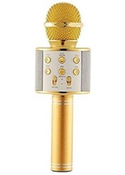Generic Ws-858 Wireless Karaoke Handheld Microphone USB Ktv Player Bluetooth - Gold