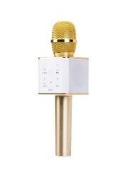 Generic Q7 Wireless Handheld Karaoke Microphone Bluetooth For SmartphoneGold Gold/White