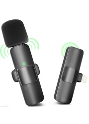 Canisflax Wireless Lavalier Microphone for iPhone, iPad - Mini Microphone Bluetooth Lapel Mic for Video Recording Tiny Clip on Microphone Phone Mic for Podcast Camera Vlogging YouTube Tiktok