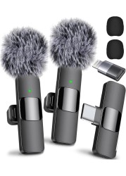 Mini Mic Pro Wireless Microphone for iPhone, iPad, Android, Lavalier Microphone for Video Recording - 2 Pack iPhone Mic Crystal Clear Recording with USB-C for Podcast Microphone, ASMR, TikTok