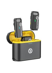 Hollyland Lark M1 Wireless Lavalier Microphone System with Charging Case Dualchannel 650ft Range 20H Battery Life for iPhone Camera Laptop YouTube Facebook Live Stream Record Interview Vlogs Black