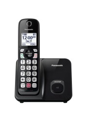 Panasonic Cordless Phone with Advanced Call Block, Bilingual Caller ID and Easy to Read Large High-Contrast Display, Expandable System with 1 Handset - KX-TGD810B (Black)