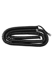 The VoIP Lounge The VoIP Lounge 25 Foot Gloss Black Long Phone Handset Receiver Curly Coil Cord