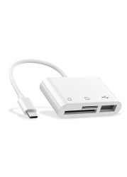 RayCue USB C to Micro SD TF Memory Card Reader, 3-in-1 USB Camera Card Reader Adapter Compatible with iPhone 15,iPad Pro, MacBook Pro/Air, Chromebook XPS, Galaxy S10/S9 and More USB C Devices