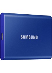Samsung T7 1TB External USB 3.2 Gen 2 Portable SSD with Hardware Encryption - Indigo Blue