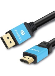S-TEK [3mtr/6ft] Display Port to HDMI Cable Male to Male DP to HDMI for HDTV and Monitor Cable