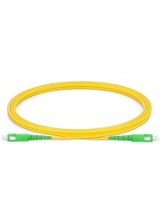 Dkurve SC APC to SC APC Simplex Single Mode PVC Fiber Optic Patch Cable (20M)