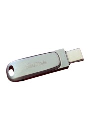سانديسك ألترا دوال درايف لوكس ذاكرة فلاش USB نوع سي 64 غيغابايت - فضي