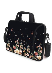 XMBFZ 13.3&quot; Laptop Bag Adjustable Shoulder Strap with Handle Accessory Pocket fits 11.6&quot; 12&quot; 12.1&quot; 13&quot; 13.3&quot; Laptops (Flowers)