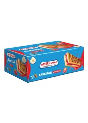 Americana Uncoated Cake Bar Strawberry 20g Pack of 12