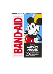 Band-Aid Brand Adhesive Bandages for Minor Cuts &amp; Scrapes, Wound Care Featuring Disney&#39;s Mickey Mouse, Fun Bandages for Kids and Toddlers, Assorted Sizes, 20 Count
