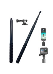 FSAYAML 150cm/59in Invisible Selfie Stick Pole, Waterproof Aluminium Alloy Extension Monopod with Adapters, 1/4&quot; Extended Monopod Pole for DJI Action 4 GoPro 12 11 10 9 8 7 Insta360 GO 4 X4 AcePro