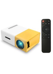 جهاز بروجيكتور YG300 ال إي دي 1080P مع جهاز تحكم عن بعد بجيب صغير يو اس بي اتش دي ايه في وفتحة لبطاقة تي اف لأجهزة اللاب توب والكمبيوتر بقابس الاتحاد الأوروبي من جينريك