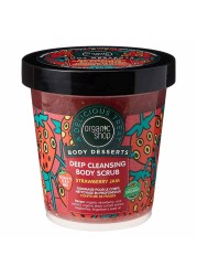 Organic Shop Strawberry Jam Body Desserts Deep Cleansing Body Scrub Red 450ml