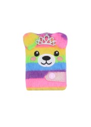 BOLLEY JOSS Lovely Animal Pocket Notebook Kids Mini Fluffy Plush Diary for Girls Cute Fuzzy Journal Drawing Writing Blank 160 Page