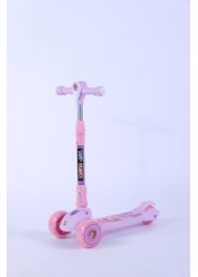 Top Gear Rideon Kids Scooter TG 690, 3 Wheel Kids Scooter Smart Kick Scooter with Height Adjustable Handle, LED PU Wheels & Rear Brake, Skate Scooter for Kids - Purple