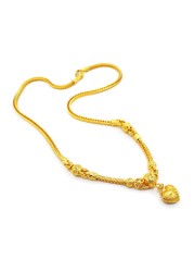 Chain 24k Thai Baht Yellow Gold Plated Filled Necklace Jewelry Women 20&quot; Pendant Heart