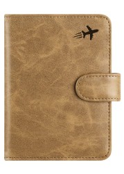 Passport Holder Cover Wallet RFID Blocking Leather Card Case Travel Accessories for Women Men (#Brown)