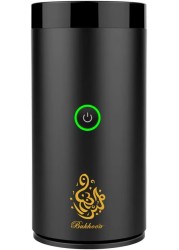 Alsaqer Car Bukhoor USB Type-C Power Bakhoor Rechargeable Electric Mini Portable Incense Burner, Black