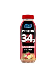 Almarai Fat Free Strawberry and Banana Protein Milk, 400ml