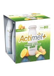 Actimel Probiotic Dairy Drink Lemon Ginger 93ml Pack of 4