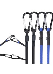 24inch Bungee Cords with Hook，4 Pack Bungee Cords with Carabiner Aluminum Alloy， Bungee Cords Heavy Duty Outdoor，Extra Strong Elastic Rope with Carabiner Hooks for Tent, Camping, Tarps, Bike,Rack