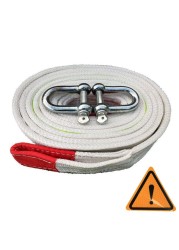 Tow Straps Heavy Duty with Loops- 22,000lbs Recovery Strap 2&quot; x16&#39; Tow Rope for Cars Trucks Jeeps Boats and More White
