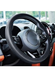 Spurtar King Company Steering Wheel Cover AntiSlip Car Steering Wheel Protector Soft Odorless Silicone Leather Texture Steering Cover Great Grip Cover for 1415 Steering Wheel Black