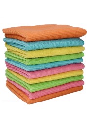 Generic Microfiber Multi Purposes Towels Cloths Car, Kitchen, Bathroom Super Absorbent Kitchen Cleaning Cloths, Perfect Car Wash Cloth Towels. 1-Pack 5 Colors 10 Pieces 40X40 Cm, Assorted Colors