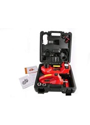 Toby&#39;s Automotive, Vehicle, Suv, Pick-Up 12V Dc 3 Ton Electric Hydraulic Floor Jack Set Of 3 Electric Jack And Air Pump And Electric Wrench -Red