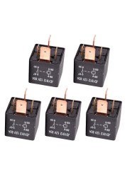 ESUPPORT 5Pack Heavy Duty Car Automotive DC 12V 80A Relay Switch 4Pin SPST Copper 95mm Terminal Kit