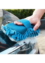 Generic Car Wash Glove Car Hand Soft Towel Microfiber Chenille Car Cleaning Sponge Block Car Washing Supplies