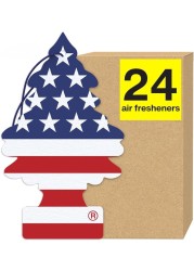LITTLE TREES Air Fresheners Car Air Freshener. Hanging Tree Provides Long Lasting Scent for Auto or Home. America, 24 Air Fresheners