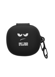 kwmobile Silicone Case Compatible with Anker Soundcore P20i Case Cover - Don&#39;t Touch My Headphones White/Black/Black