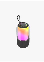 سماعة بورتابل جرين لايون بالمّا 2 RGB، بطارية 1500 مللي أمبير، طاقة 5 واط، مقاومة للماء IPX7، TWS، ضوء RGB، صوت عميق، مكبر صوت 52 مم، بلوتوث V5.3، 6 ساعات تشغيل - أسود
