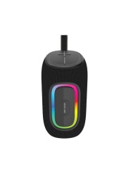 سماعة بورودو جرين لاين Pristone Pro اللاسلكية، بطارية 1200mAh، Bluetooth 5.2، مقاومة للماء IPX6، باس عميق، إضاءة RGB، راديو FM، دعم TF Card و USB، 7 ساعات وقت تشغيل - أسود
