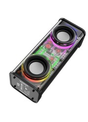 V8 Bluetooth Speaker, Dual Speakers, High Power Subwoofer, Black