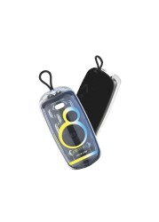 سماعة بورودو جرين لاين Palma Pro اللاسلكية، إضاءة RGB، Bluetooth 5.2، 2 * 8 واط طاقة، مقاومة للماء IPX6، 7 ساعات وقت تشغيل، بطارية 2400mAh، دعم TWS/FM/TF Card/USB، شحن Type-C - أسود
