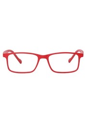 TOM OLIVER JUNIOR Blue Light Blocking Computer Screen Glasses - Anti Blue Light, Protection Eyewear for Children from Digital Screen Time for Boy&#39;s &amp; Girl&#39;s Age 5 - 12 (Rectangle, Red)