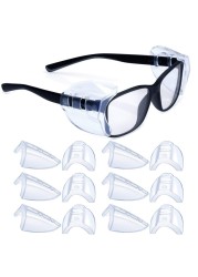 6 Pairs Glasses Side Shields,Slip on Clear Side Shields, Fits Small to Medium Eyeglasses