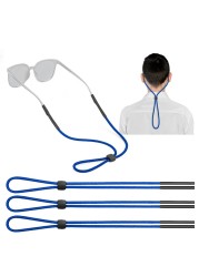 KECHIO Sports Glasses holder Strap(3 PCS) - Sunglasses strap for Men Women kids - Adjustable sunglasses string chain lanyard retainer - Eyeglass Holders Around Neck, blue