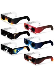 Adatos Solar Eclipse Glasses - 2024 CE and ISO Certified Optical Quality Safe Shades for Direct Sun Viewing for Solar Eclipse (6 Pack)