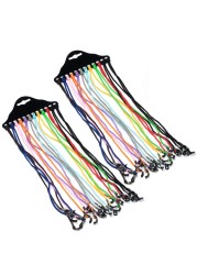 mollensiuer 24Pcs Colorful Anti-slip Nylon Eyeglass Strap Safety Glasses Holder Lanyard Chain Rope Reading Sports Eyewear Retainer Cord Neck Strap for Kid Teen Adult