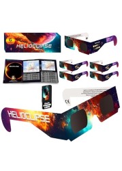 Solar Eclipse Glasses AAS Approved 2024 - [6 Pack] Trusted for Direct Solar Eclipse Viewing - ISO 12312-2 &amp; CE Certified
