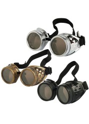 Steampunk Accessories, Steampunk Goggles 3 PCS Steampunk Glasses, Victorian Goggles for Cospaly Vintage Retro Steampunk Sunglasses Cyberpunk Gothic Welding Glasses for Festival Holiday Costumes