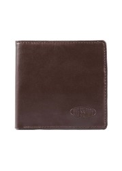 Big Skinny Mens World Leather BiFold Slim Wallet Holds Up to 35 Cards Brown