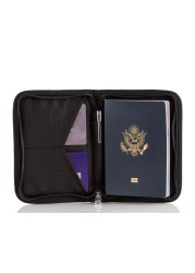Passport Holder &amp; Travel Wallet with RFID Blocking - Premium Document Organizer Case for Men and Women - Holds Passports, Cards, Tickets, ID, Cash - Compact Zippered Wallet - Midnight
